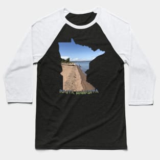 Minnesota State Outline (Duluth and Lake Superior) Baseball T-Shirt